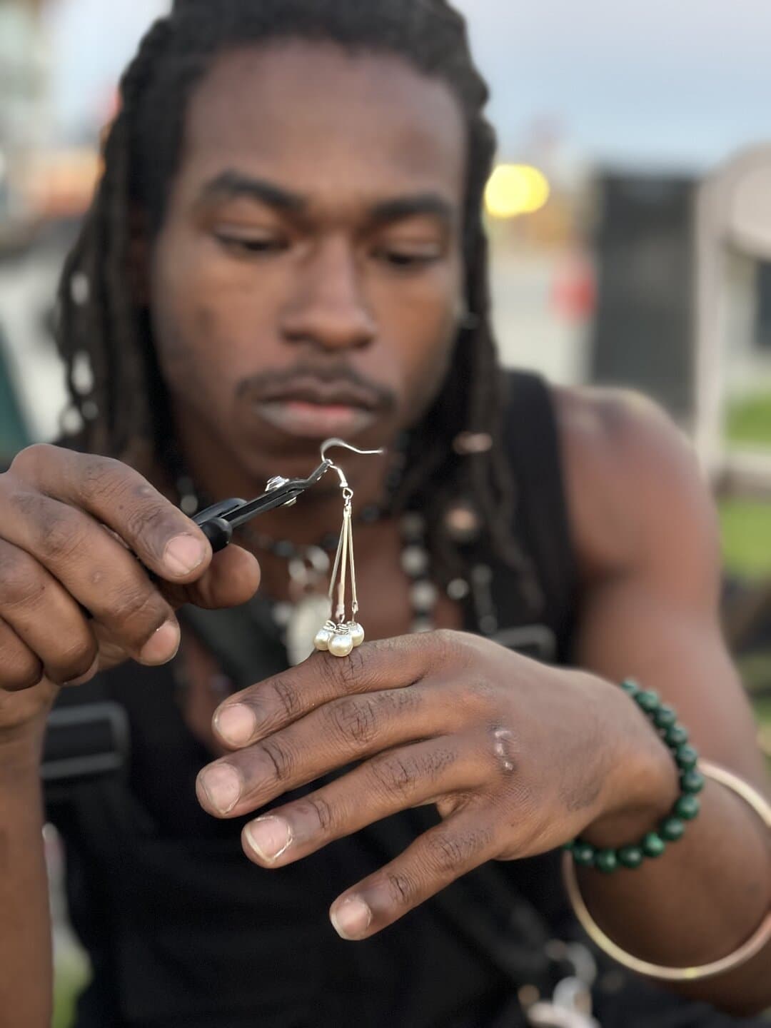 Patron wearing our jewelry - 19